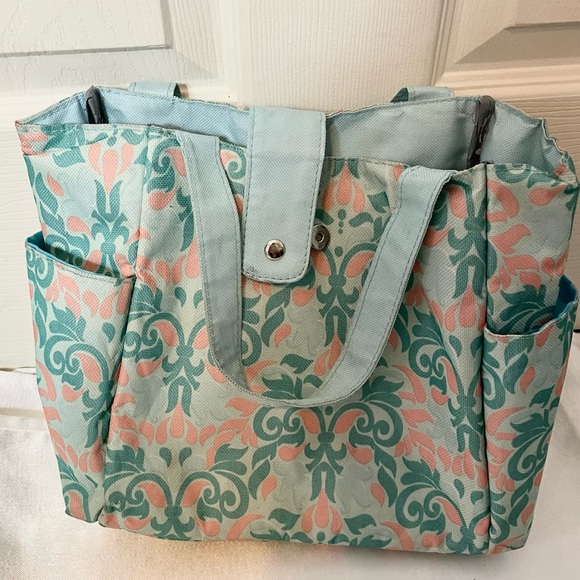 Other - Diaper bag green floral mini euc